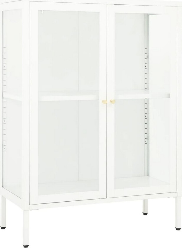 Bilde av Skjenk hvit 75x35x105 cm stål og glass