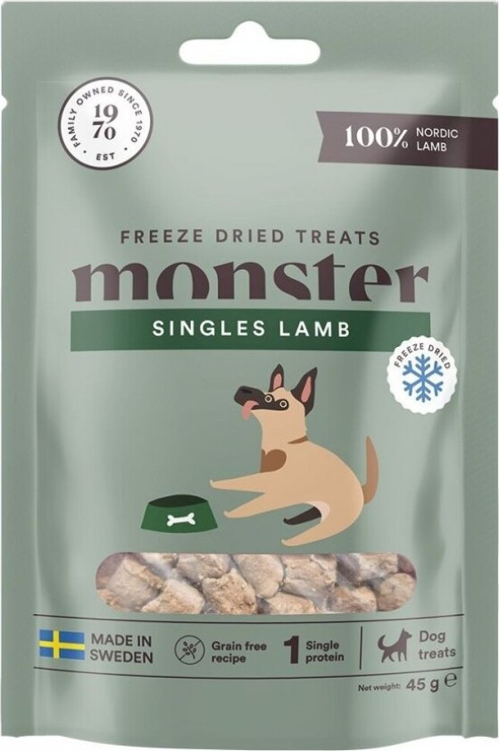 Monster Dog Treats Freeze Dried Lamb 45 g