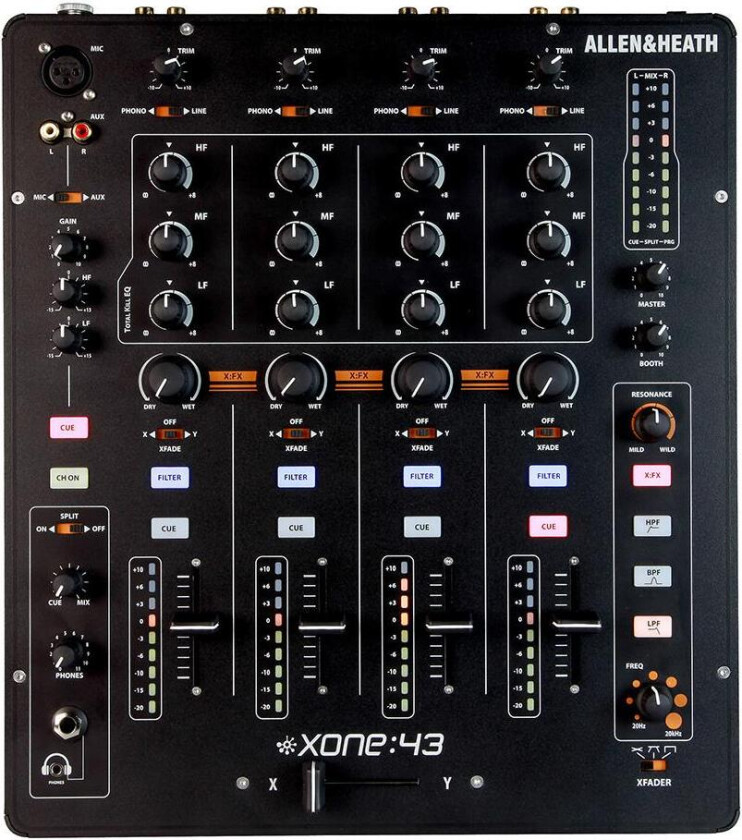 A&h; Xone:43 Club & Dj Mikser 4 Stereo Kanaler, 2 Miks Utganger