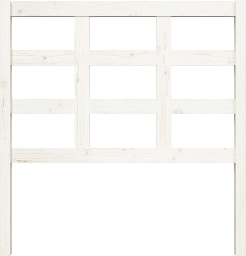 Sengegavl hvit 95,5x4x100 cm heltre furu
