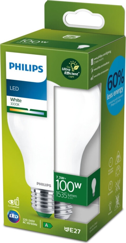 Led E27 Globe Frost 7.3w (100w) 1535 Lumen