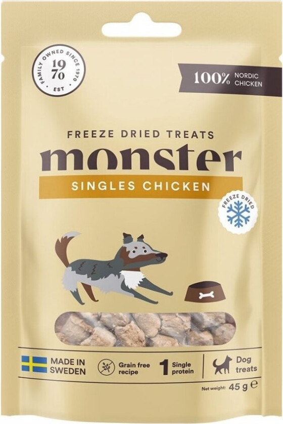 Monster Dog Treats Freeze Dried Chicken 45 g