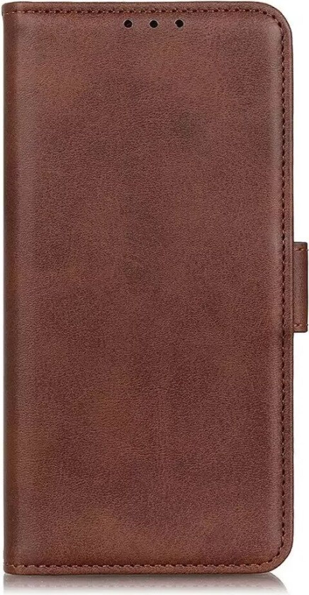 Samsung Galaxy S22 Flip Deksel i Mykt Skinn med Lommebok - Mørkbrun