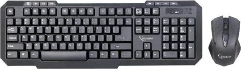 KBS-WM-02 - keyboard and mouse set - US - black - Tastatur & Mussett - Amerikansk Engelsk - Svart