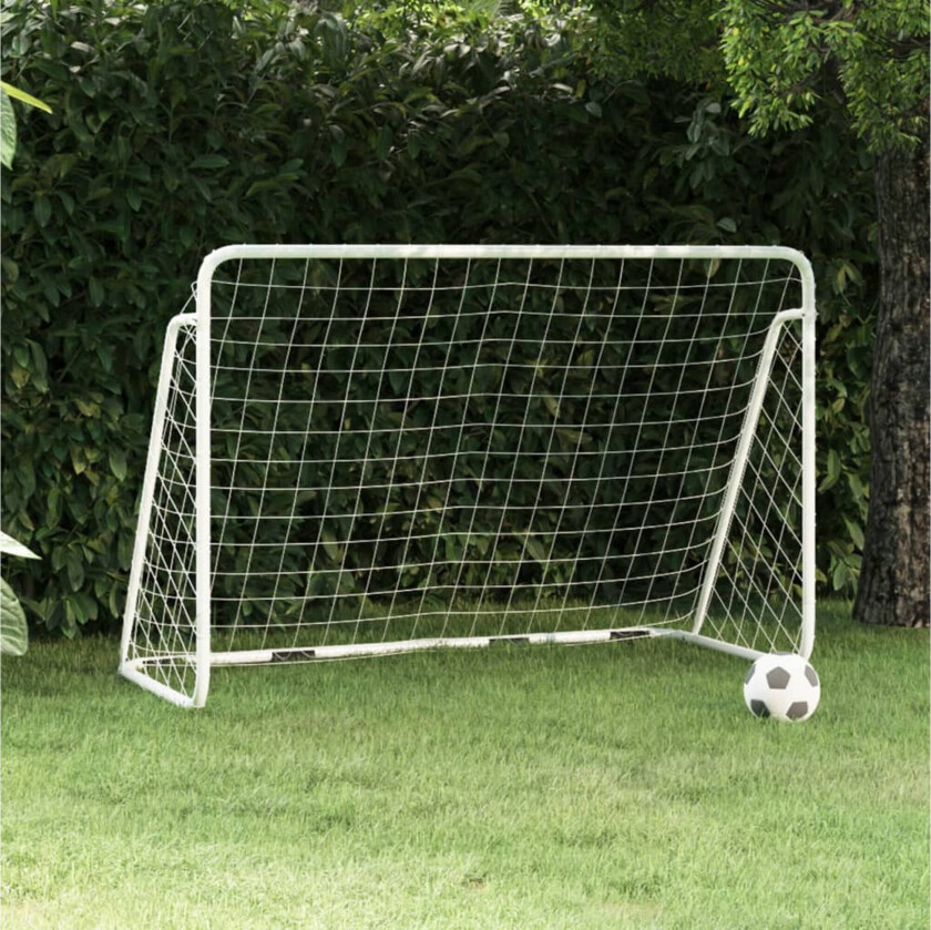 Bilde av Fotballmål med nett hvit 180x90x120 cm stål