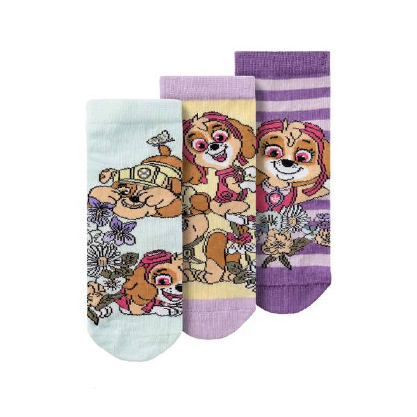 Name It Merina Paw Patrol 3-Pack Sokker, Orchid Bloom