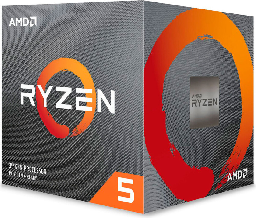 Ryzen 5 3600 Wraith Stealth Prosessor/CPU - 6 kjerner - 3.6 GHz - AM4 - Boks (med kjøler)
