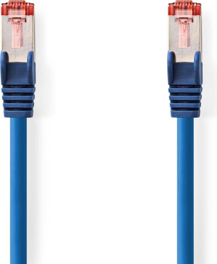 CAT6 Nettverkskabel RJ45 Han RJ45 Han S/FTP 5.00 m Rund LSZH Blå Label