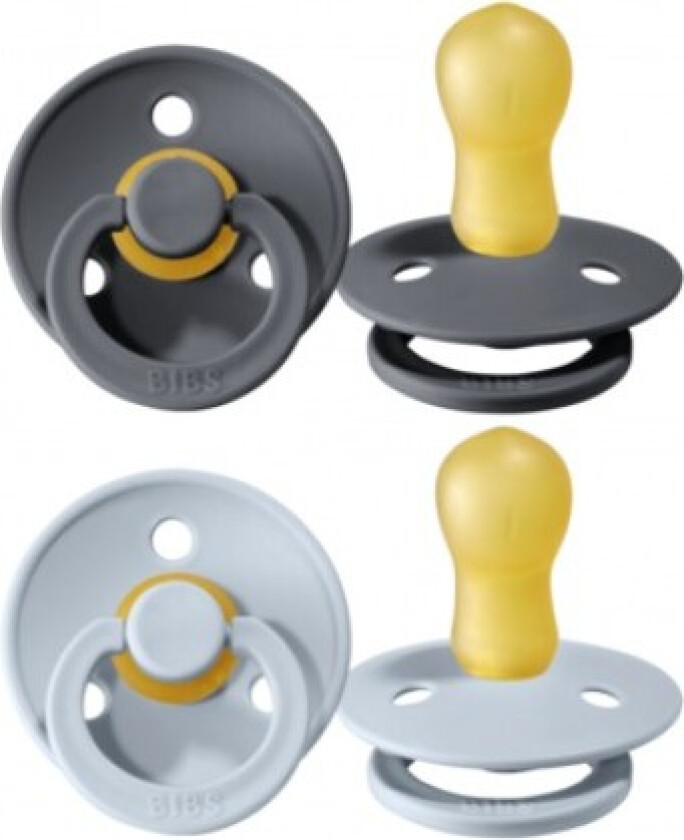 Pacifier Colour Latex Iron/Baby Blue Size 3 2pcs