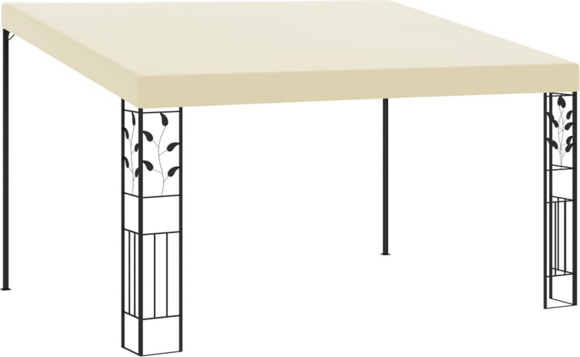 Veggmontert paviljong 4x3x2,5 m kremhvit