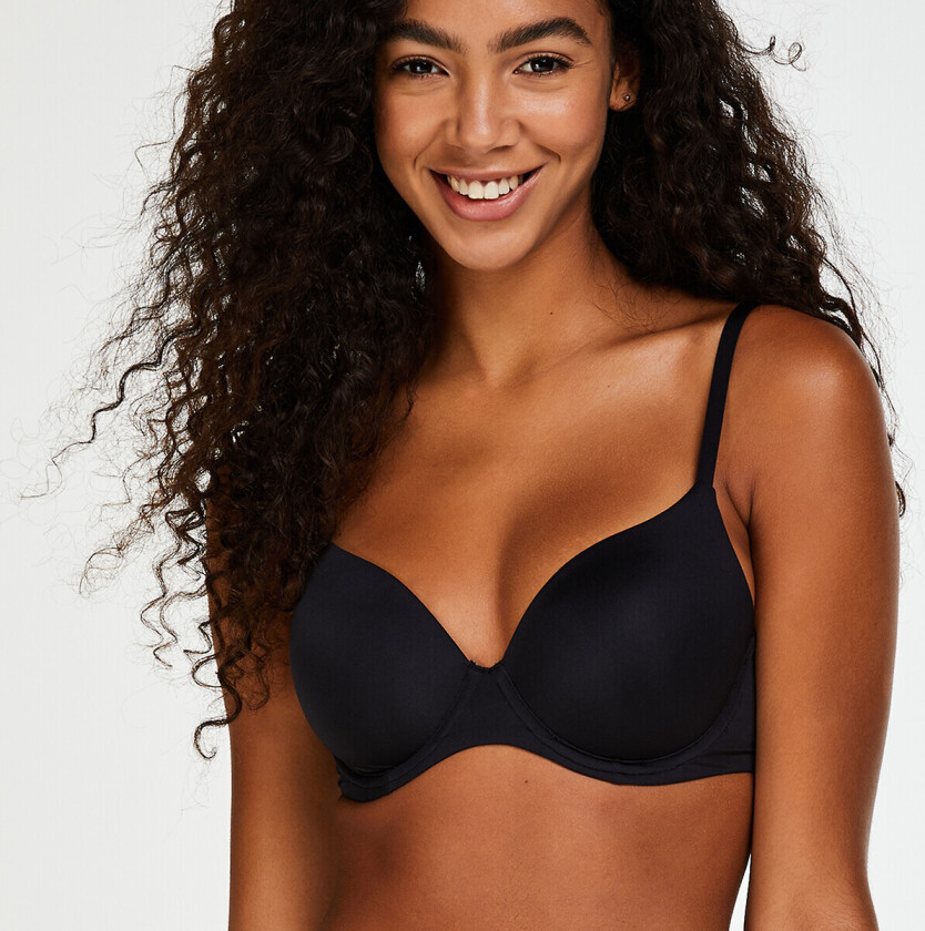 Super Soft BH Med Spiler, Farge: Svart, Størrelse: 90F, Kvinner
