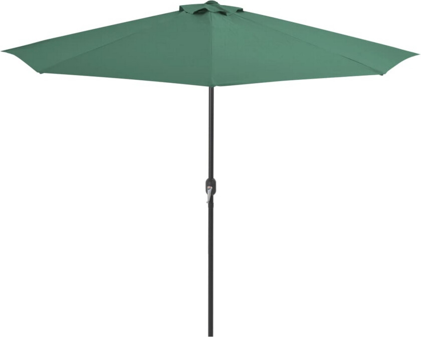 Balkongparasoll med aluminiumsstang grønn 300x155 cm halv