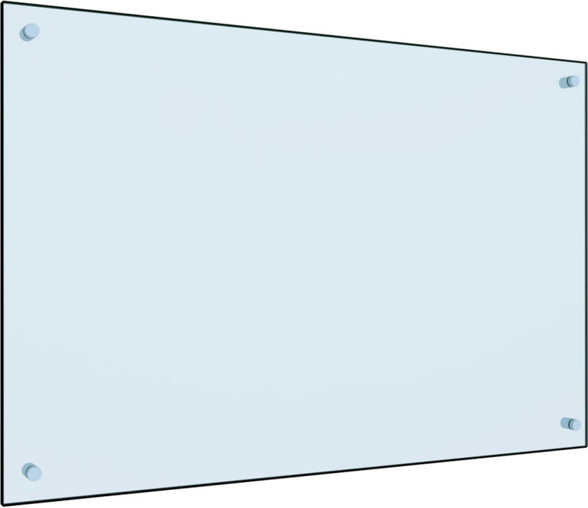 Kjøkkenplate hvit 90x60 cm herdet glass