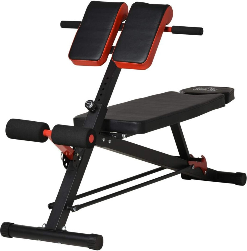 Multivektsbenk, Justerbar Treningsbenk, Skråbenk, Magetrener, Svart, 64 X 146 X 73,5-85 Cm