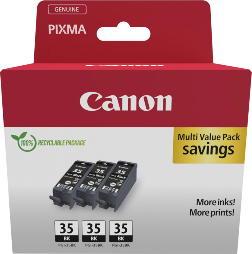 Blekkpatron svart, 3-pk