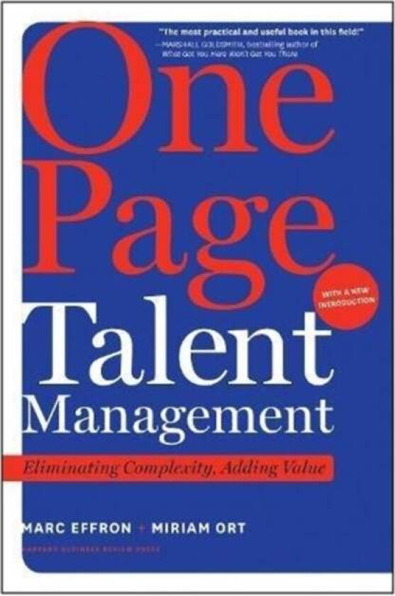 One Page Talent Management, with a New Introduction av Marc Effron, Miriam Ort