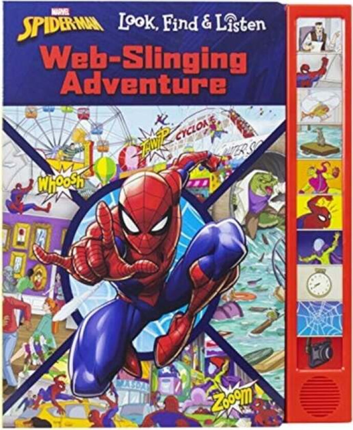 Marvel Spider-Man: Web-Slinging Adventure Look, Find & Listen Sound Book av PI Kids