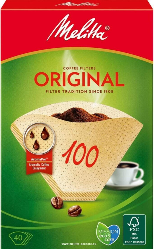 Bilde av Kaffefilter 100 40pack 9st DF