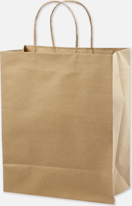 Bilde av Papirpose, H: 33 cm, B: 26x13 cm, 125 g, brun, 10 stk./ 1 pk.