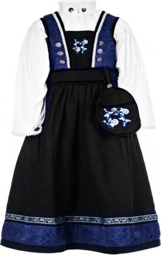 Bunad / Festdrakt Til Jente Med Skjorte, Blå