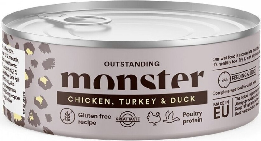 Monster Cat Adult Multi Protein Chicken, Turkey & Duck 100 g