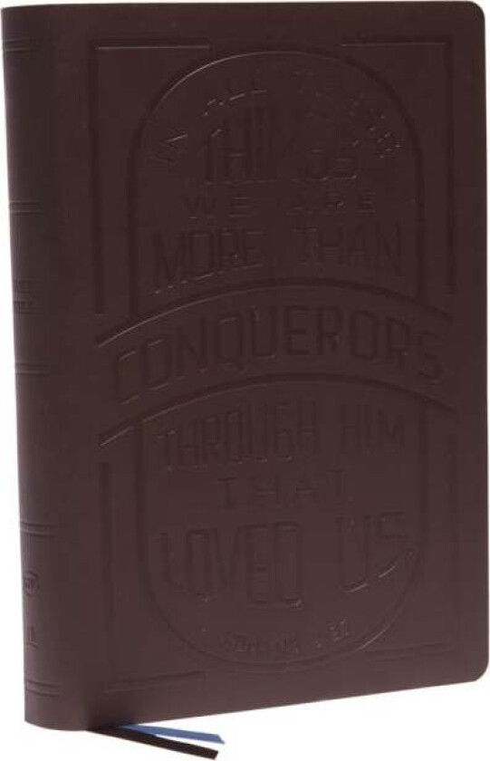 KJV, Large Print Center-Column Reference Bible, Verse Art Cover Collection, Genuine Leather, Brown, av Thomas Nelson