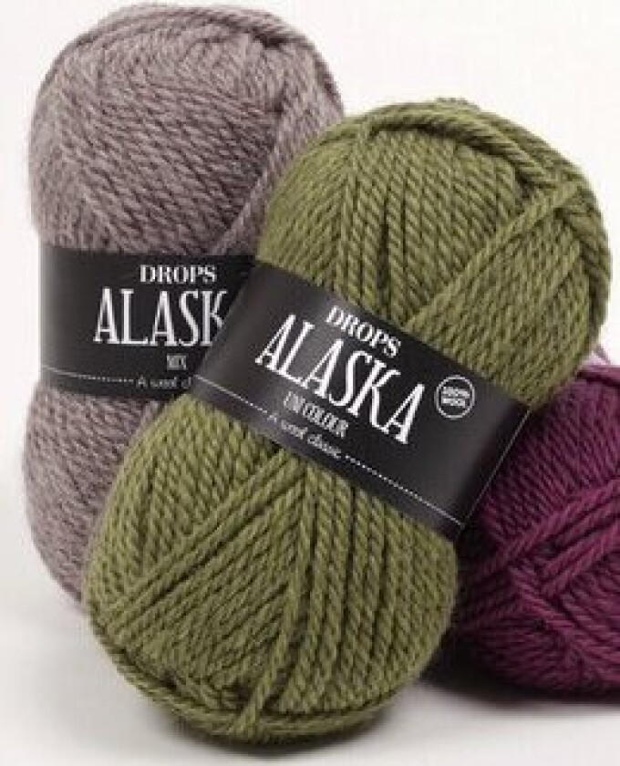 Drops Alaska Garn Unicolour 45 Lys Oliven