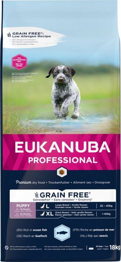 Eukanuba Puppy & Junior Grain Free Large & Giant Ocean Fish 18 kg