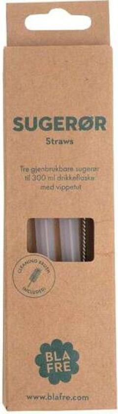 3-Pack Sugerør Til Stålflaske, 300ml