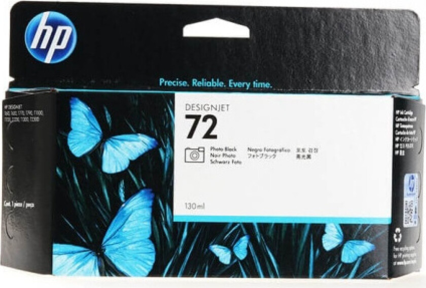 Hp Blekk Foto Svart No.72 - T1100 130ml