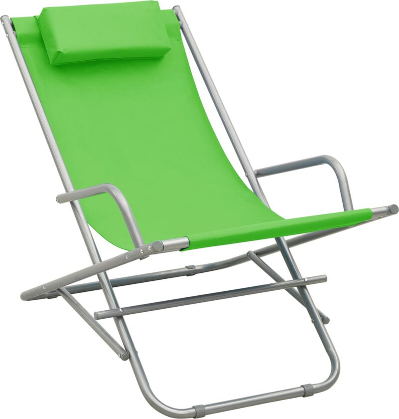 Solstoler 2 stk stål grønn