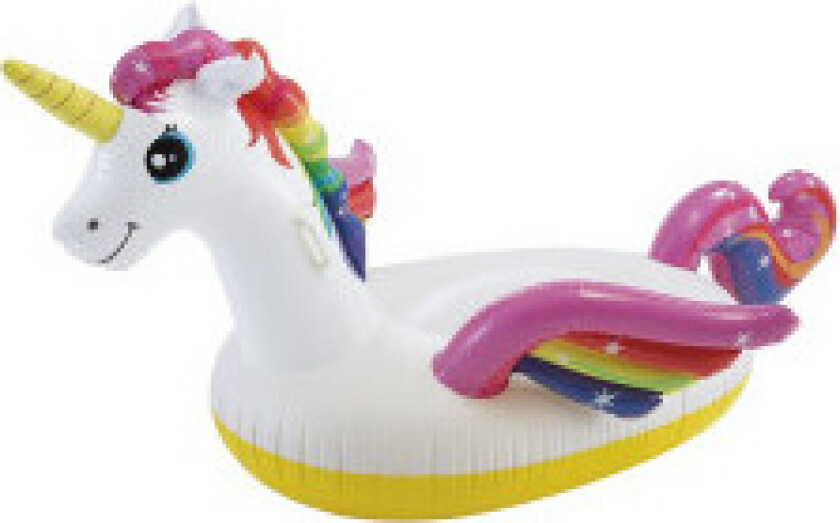 Oppblåsbar Ride-On 207x140x9cm - Enhjørning