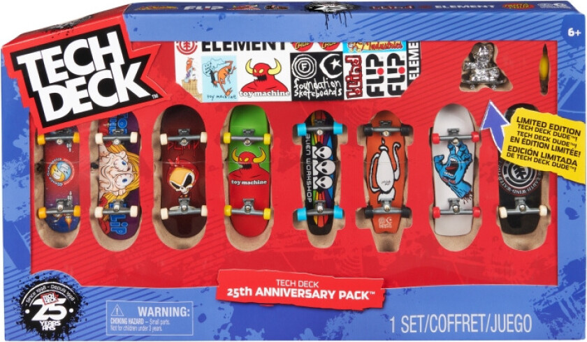 Tech Deck Lekesett 8-Pakning - 25 Årsjubileum