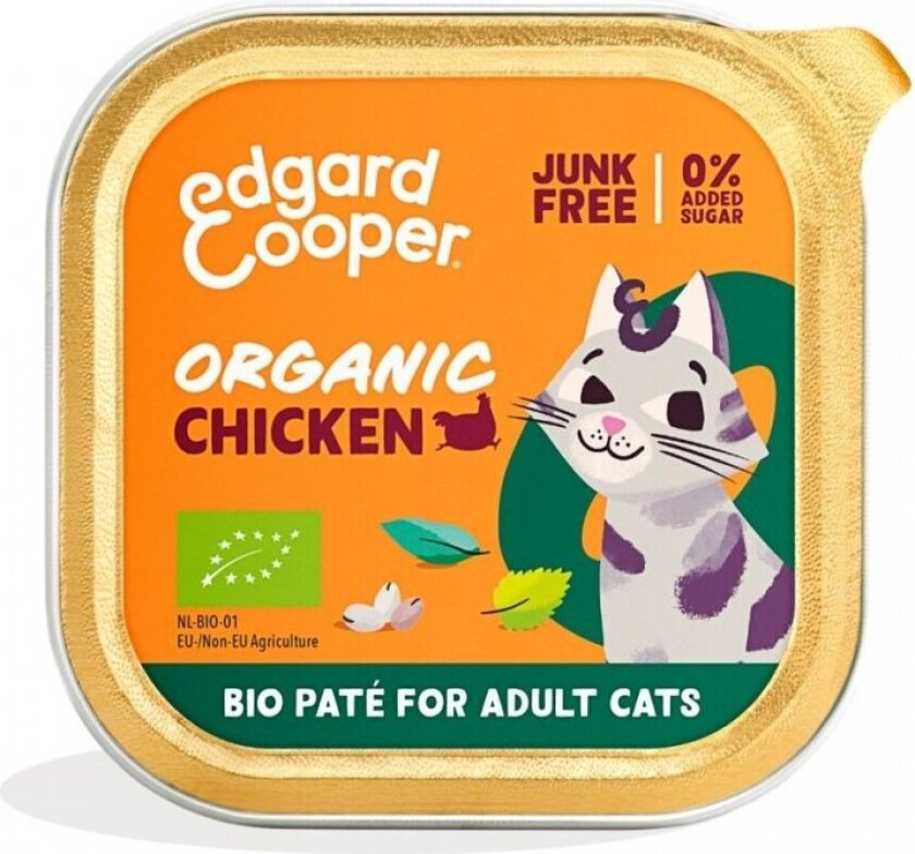 Edgard&Cooper Cat Adult Organic Paté Chicken 85 g