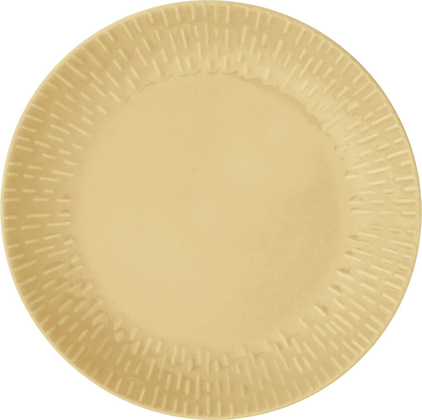 - Life in Colour - Confetti - Mustard lunch plate w/relief porcelain (13386)