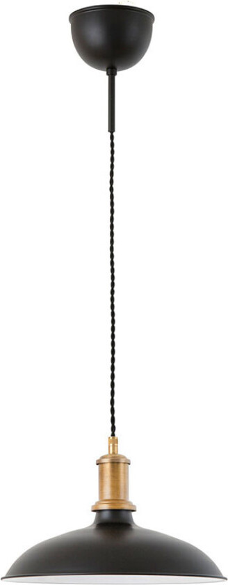 Kavaljer pendel sort matt, ubehandlet messing, liten