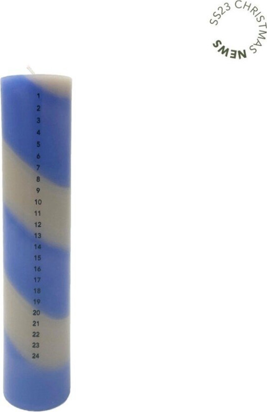 - Christmas Calendar Candle - Optic Blue/Camel (L300924)