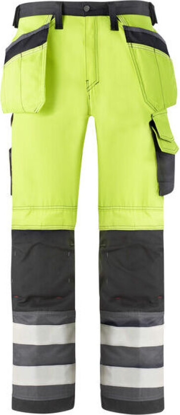 Håndverksbukse 3233 High Vis kl.2gul/sort str 88