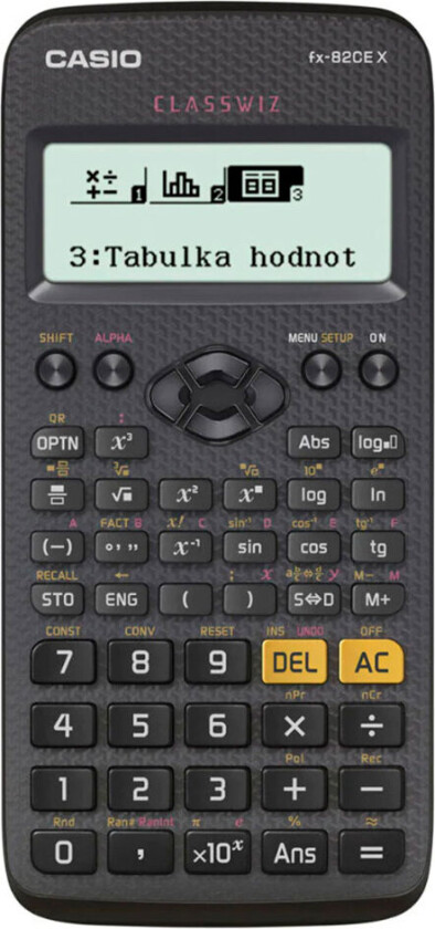 FX-82CE X, Desktop, Vitenskaplig, Batteri, Sort