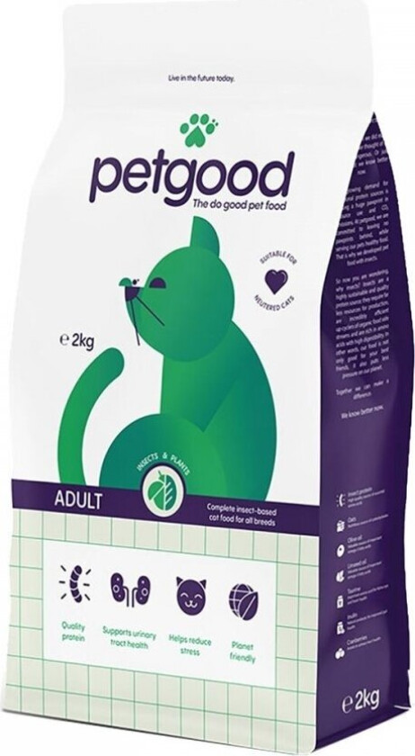 Petgood Adult Cat Insektsfôr (2 kg)