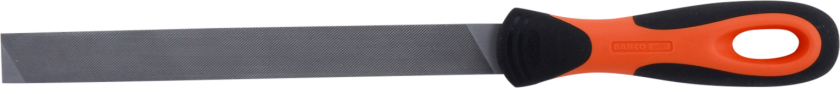 ERGO 4-140-08-1-2, Fil, Flate mapper, Mellom grov og 2. kutt, Plast, Sort, Oransje, Ergonomisk, Grep som ikke glir