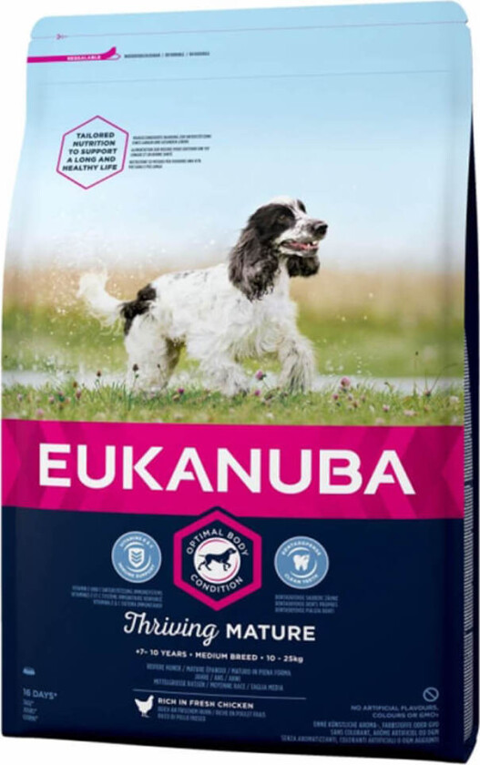 Eukanuba Dog Mature Medium Breed Chicken (3 kg)