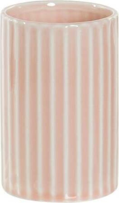 Tannbørsteholder DKD Home Decor Rosa plast steintøy 7,2 x 7,2 x 11,5 cm
