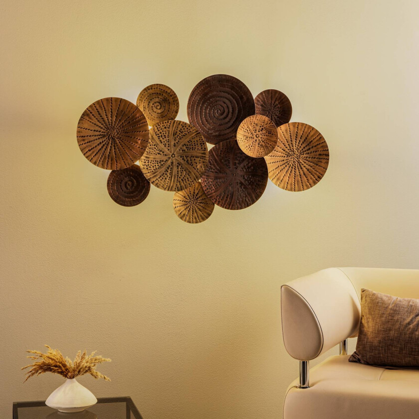 Soraya vegglampe 2 lyskilder gull/kobber