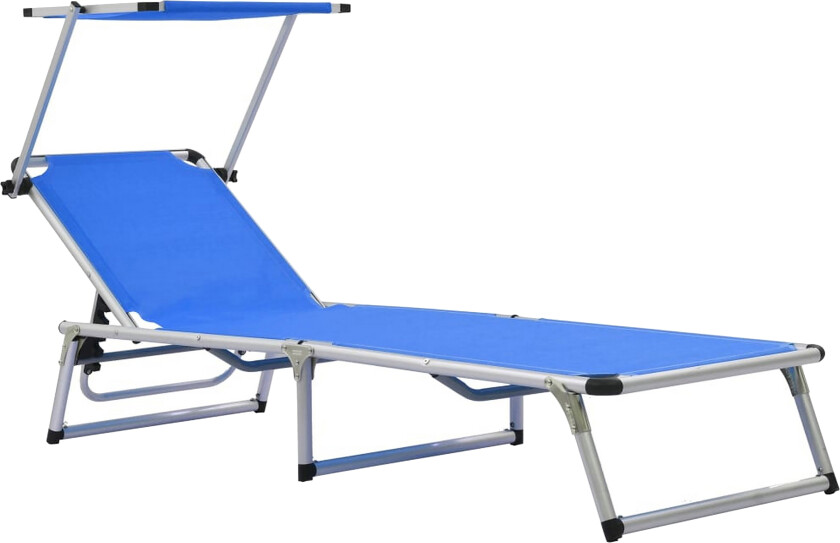 Sammenleggbar solseng med solskjerm - blå