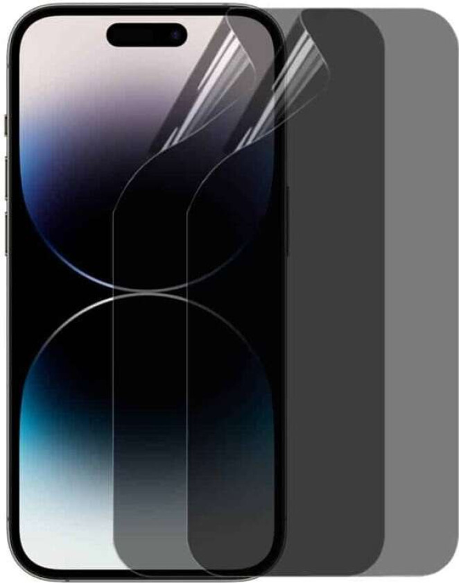2-pak Privacy Skjermbeskytter 3D Soft HydroGel Apple iPhone 15 Pro