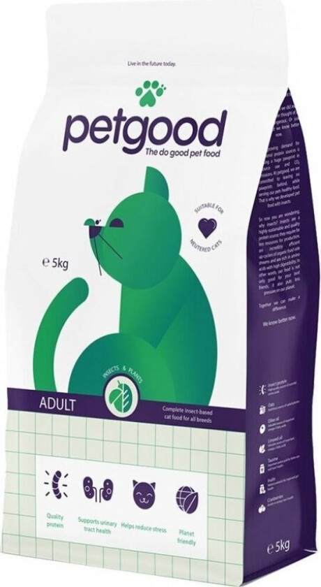 Petgood Adult Cat Insektsfôr (5 kg)