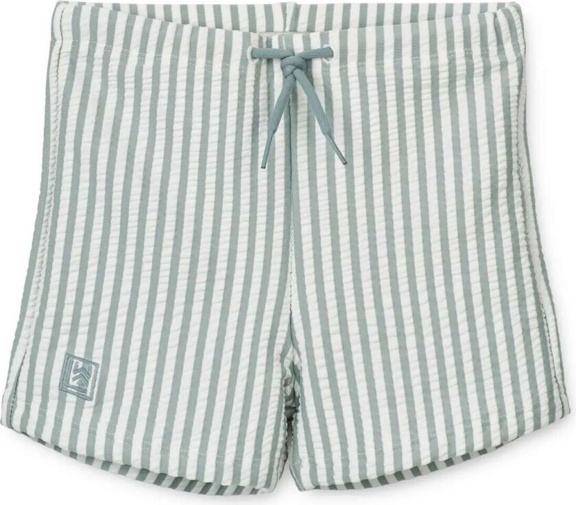 Badeshorts Barn Uv50+ Otto - Striper, Blå Og Hvit
