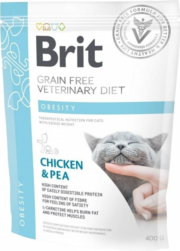 Brit Veterinary Diet Cat  Obesity Grain Free (400 g)