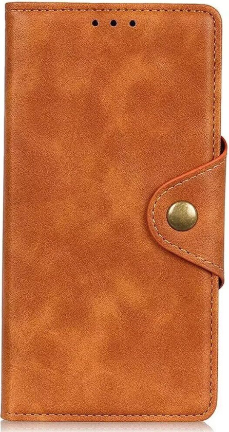 iPhone 14 Plus PU-Skinn Flip Deksel med Lommebok - Brun